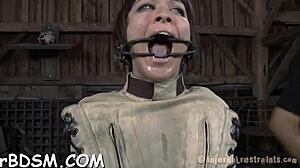 Bound Hottie Drilled with Toys in Positions