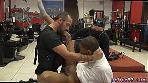 Gay cop movie with naked male cops and robbery suspect