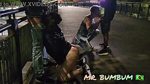 Passionate Street Encounters: Men Bent Over in Doggystyle Bliss