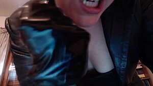 Your italian dominatrix in leather gloves dominates you verbally an physically.