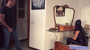 Pregnant Catwoman With Big Cock Directed By Roby Bianchi. She Shows Her Natural Tits And Monster Cock.