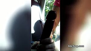 Redhead teen girlfriend sucks monster black cock in POV