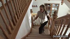 Cheating English MILF Lady Sonia Excitedly Unveils Her Monster Boobs!