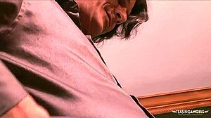 the sweet brunette offers her services as long as she doesn't get in trouble