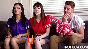 Super Sunday With Step Sis And Friend Aliya Brynn Emily Willis