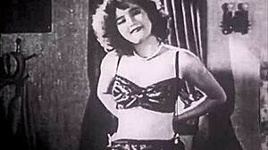 Antique lingerie and natural tits, natural pussy