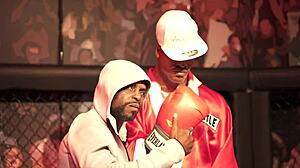 Mystique flaunts her big tits and ass in public Las Vegas, feeling the thrill