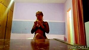 Mary Chilli Boldly Strips On Webcam