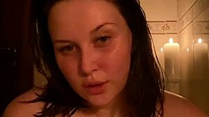 Amateur Homemade Webcam Bath Time Featuring Wet Scenes and Phone Interactions