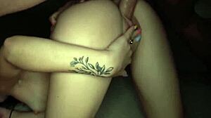 Bedtime blowjob leads to intense fucking with petite teen in POV