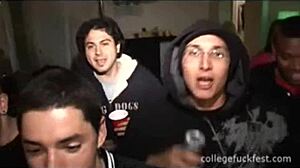 coed whore fucked and facialised during college fuck fest party