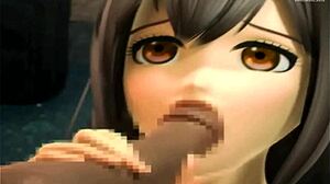 In this hentai, the character strikes the bitch with intense action.