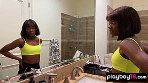 Bombastic ebony goddess ana foxx fingering her dark pussy in slutty lingerie