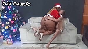 i was spying on my nephew jerking off in the living room and he caught me so i ended up fucking him on christmas night