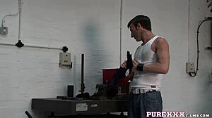 Busty Blonde Student in Stockings Gets Hardcore Facial