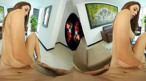 I watch this beautiful latina babe undress and then she fucks me in VR, oh god!