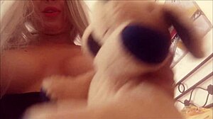 With Beautiful Feet, This Milf Pleases The Puppy And Teases You Too.