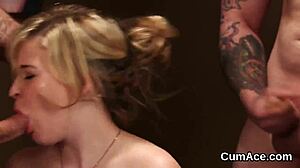 Girl Swallows Cum Facial