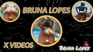 Bruna Lopes starts her anal adventure on the railway track with intense fucking