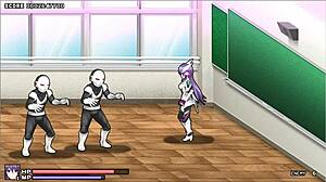 Super hero girl orgasms in hentai game