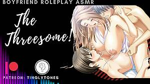 Threesome Can't Stop Cumming: Two Girls, One Guy Boyfriend Roleplay