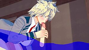 mitsuki bakugou gets a wild blowjob in this hentai scene