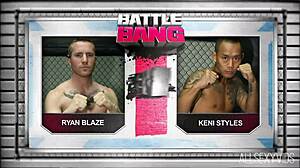 Keni styles battles in group bang with cumshots