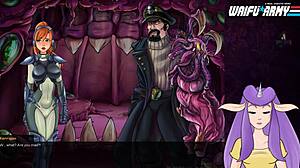 Groping your big tits and ass, cum on bound redhead in slutcraft.