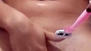 Blonde wife calls lover for creampie session.