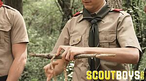 Hot Scout Leader Barebacks Boys In Forest?