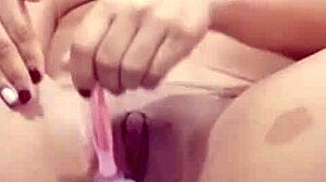 Blonde wife calls lover for creampie session.