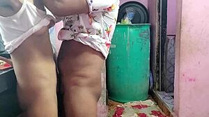 Horny Blonde Milf Fingered and Pounded Hard in Kitchen