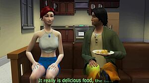 My little 18+ neighbor in sims 4 gives a handjob and blowjob.