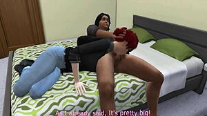 My little 18+ neighbor in sims 4 gives a handjob and blowjob.