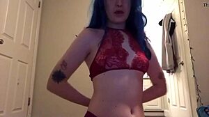 Sexy Teen 18+ Undresses Slowly, Rips Clothes, and Masturbates Intensely