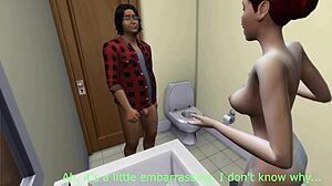 My little 18+ neighbor in sims 4 gives a handjob and blowjob.