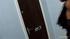 busty milf in stockings bends over for doggystyle fucking and cumshot