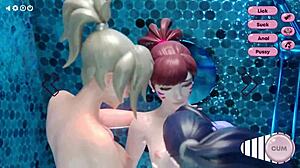 Three animation dickgirls bang asses and cum hard on each other.