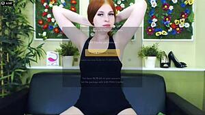 Redhead Cam Girl Shoves Anal Plug While Sucking Hard!