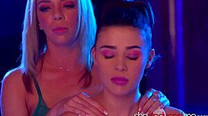 Kylie rocket provocatively licks and scissors naughty lesbian tiffany watson in a teasing, erotic, intense session