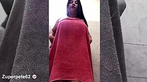 sexy big-assed woman takes hot shower with horny body for all-day fucking