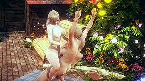 FUTANARI SEX with TWO JAPANESE GIRLS HARD