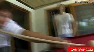 Rough Gangbang Fucks Teens with Creampies in Orgy