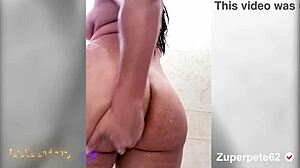 i'm watching my sexy hotwife bathing, her big tits and ass turning me on