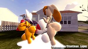 Echoen grows in fun commission with anal sex and cumshot.