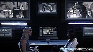 busty milf licks squirting lesbians' pussies