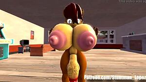 एकोएं एनल चुदाई और कमशॉट से मजा लेती हुई