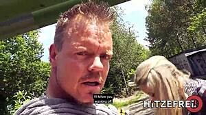 Slutty milf Lana Vegas hooks up for rough outdoor garden fun on Hitzefrei dating.