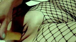 Katia masturbates to intense orgasm alone