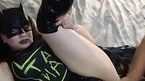 batgirl in halloween cosplay craves big rough cock